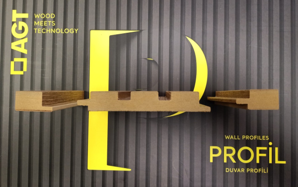 Концевой профиль МДФ LB-3771-B, 248, 2800х35х18мм, тик матовый, AGT