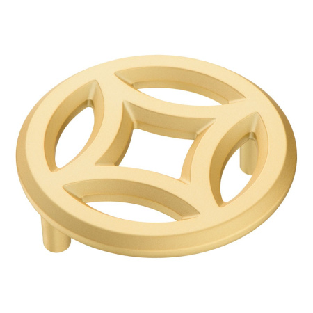 Ручка-кнопка, 1283 064PC35, 64мм, металл, матовое золото