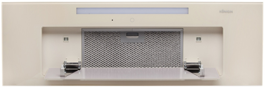 Вытяжка полновстраиваемая Navi Glass, 90см, б/угольного фильтра, слон. кость, ПДУ, Konigin