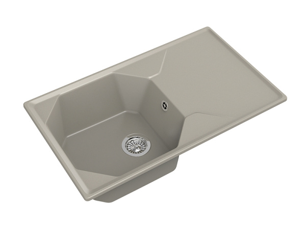 Мойка GranFest UNIQUE U-840L, 840х500 мм, топаз