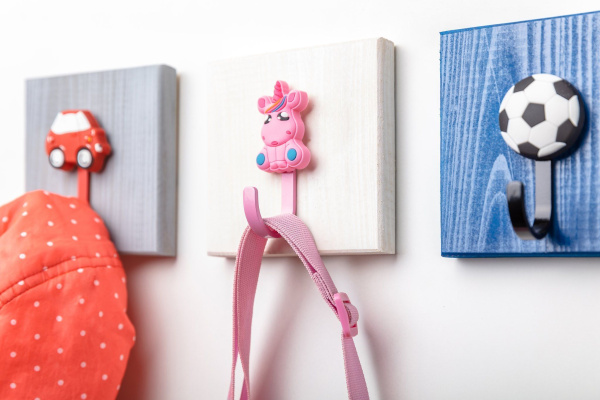 Крючок детский, UNICORN, единорог, однорожковый, металл/каучук, GTV