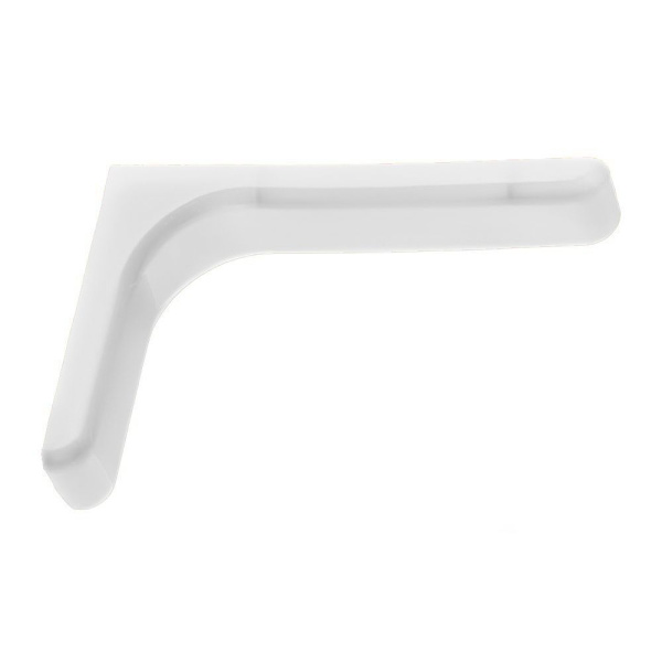 Полкодержатель Г-образный, L=120мм, белый, без креплений (компл. 2шт)