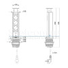 Вертикальная, 3хEURO+2USB, Ø 60мм, ручное, пластик, серый, усовое заземл., шнур 1,8м, GLS