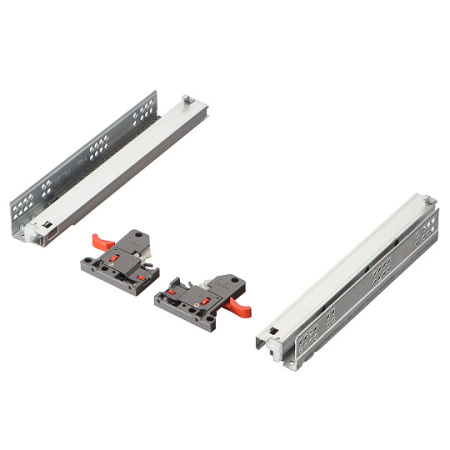 Направляющие скрытого монтажа, 350мм, полного выдвижения, 3D-регулировка, LEMAX