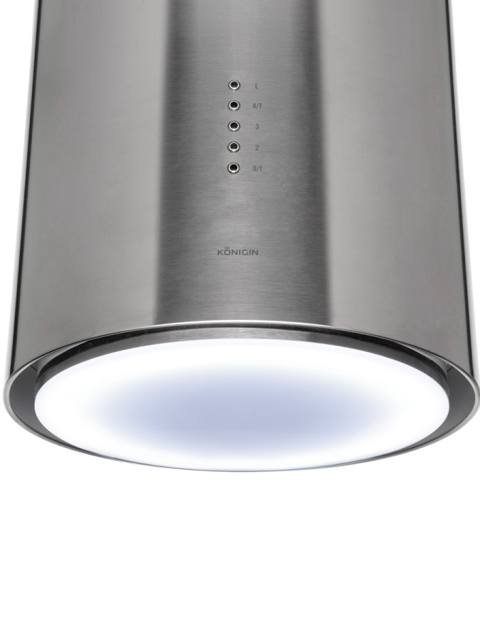 Вытяжка настенная Enso Steel, 38 см, б/уг. фильтра, нерж. сталь, Konigin