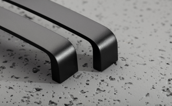 Ручка-скоба, UZ-133, 128мм, металл, черный матовый