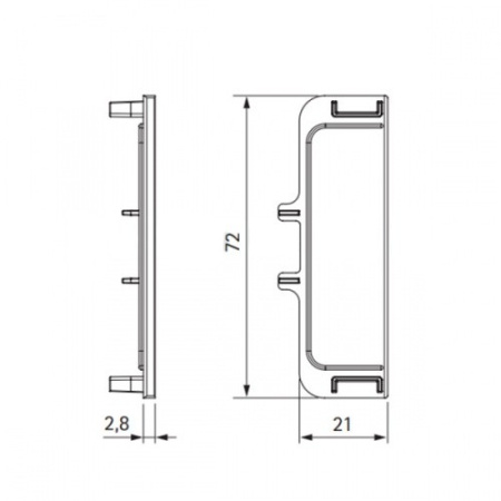 Комплект закрытых заглушек для 80/G1.3AL.04, полированный никель