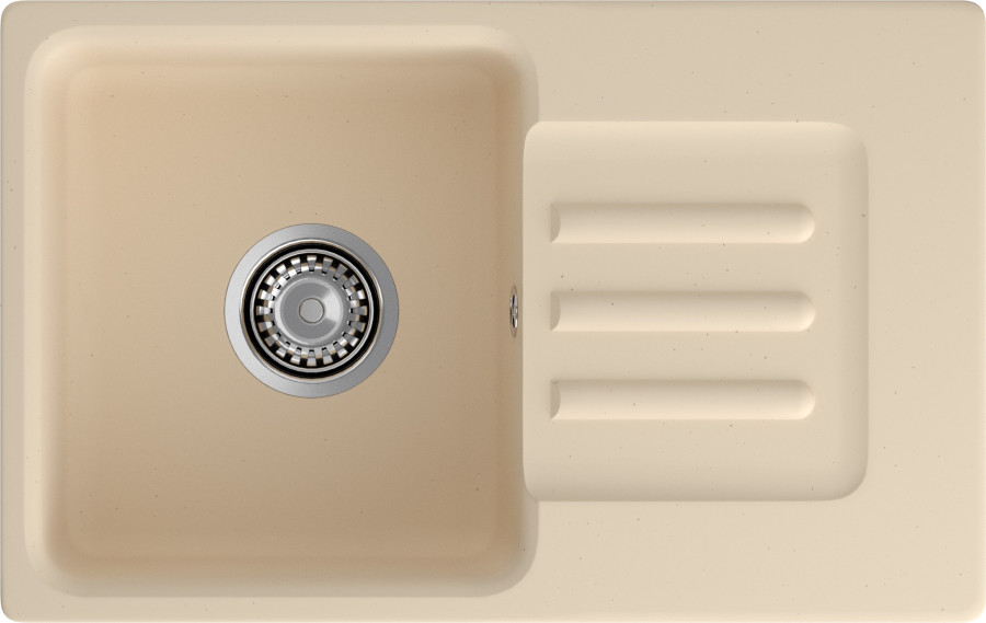 Мойка ЭкоМ М-680, 680х430мм, мрамор, бежевый (без сифона)