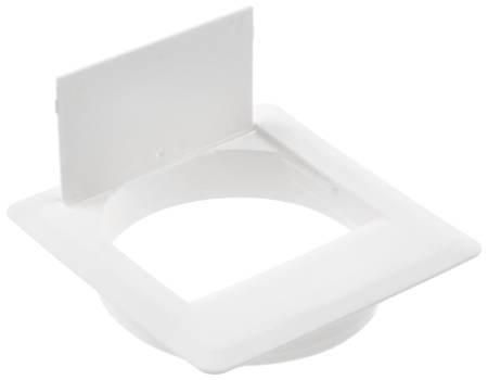 Заглушка для кабель-канала, 80х80мм, пластик, белый, GTV