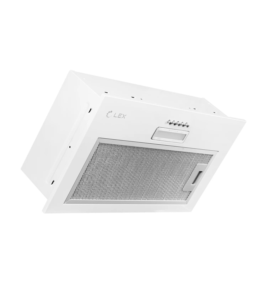 Вытяжка полновстраиваемая GS BLOC LIGHT 600 WHITE, 60см, б/угольного фильтра, белый, Lex
