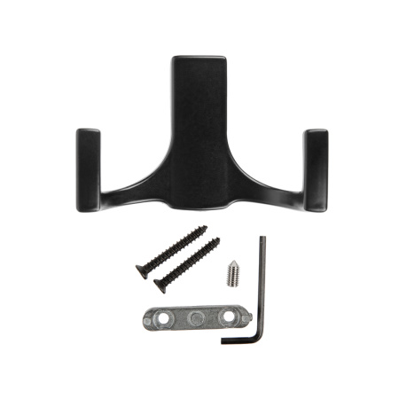 Крючок, KR 0330, двухрожковый, черный матовый