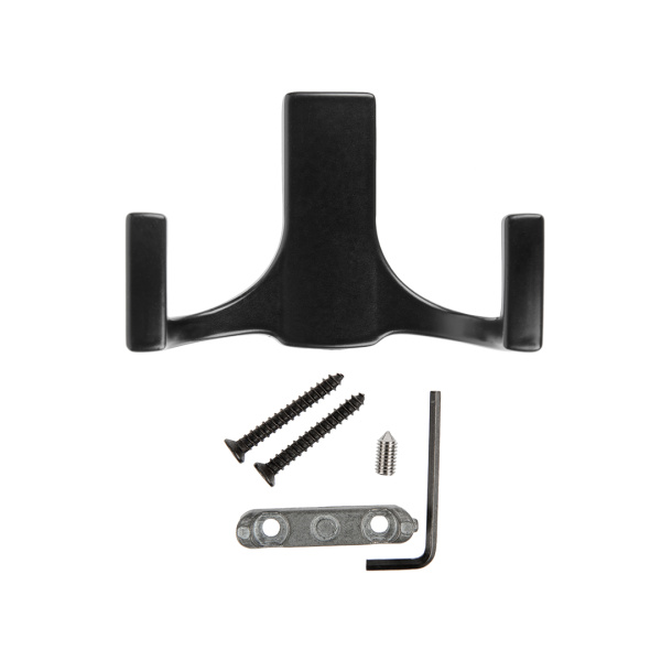 Крючок, KR 0330, двухрожковый, черный матовый