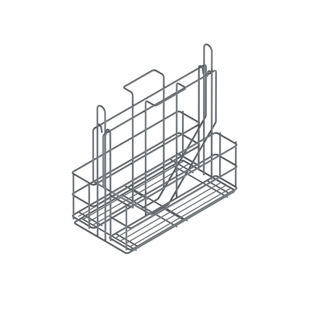Корзина 300мм, для моющих средств, 264x460x540, нижнее донное крепление с направляющими, CargoMini, Rejs