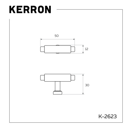 Ручка-кнопка, K-2623 BSG, 50х12х30мм, металл, матовое золото