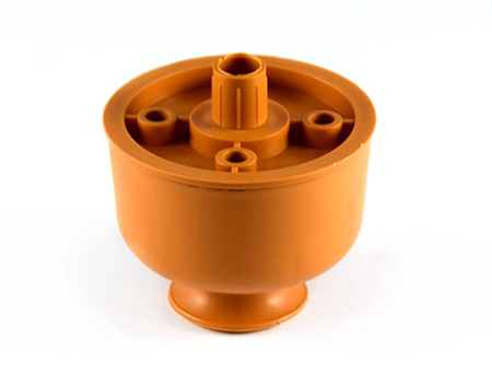 Опора регулируемая пластмассовая, Ø50мм, h=30-45мм, с пазом под отвертку, бежевый