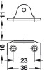 Ограничитель для двери, L=150мм, левый, никелированная сталь, Hafele