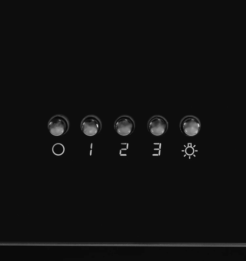 Вытяжка наклонная META 500 BLACK, 50см, б/угольного фильтра, черный, Lex