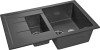 Мойка GranFest QUADRO 775KL с крылом, 765х495 мм, графит