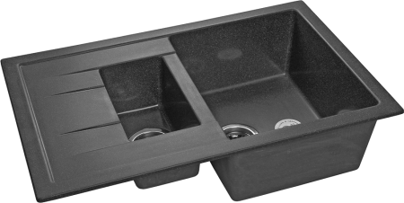 Мойка GranFest QUADRO 775KL с крылом, 765х495 мм, графит