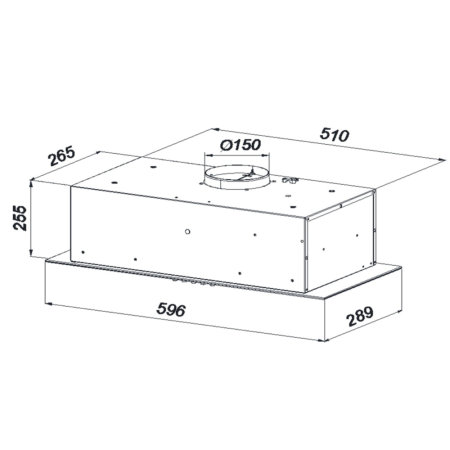 Вытяжка полновстраиваемая Awe White, 60см, без угольного фильтра, белый, Konigin