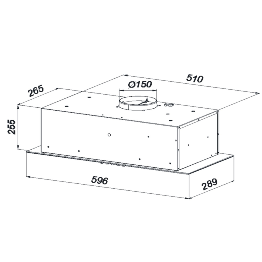 Вытяжка полновстраиваемая Awe Black, 60см, без угольного фильтра, черный, Konigin