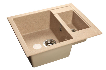 Мойка GranFest QUADRO 610K, 610х500 мм, песочный