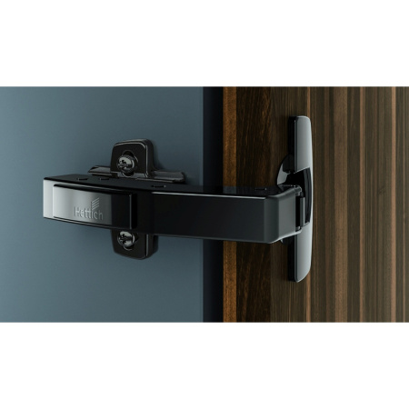 Петля SENSYS 8639i, для фальшпанели, 95*, с доводчиком, без планки, 52мм, черный обсидиан