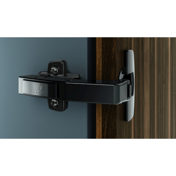 Петля SENSYS 8639i, для фальшпанели, 95*, с доводчиком, без планки, 52мм, черный обсидиан