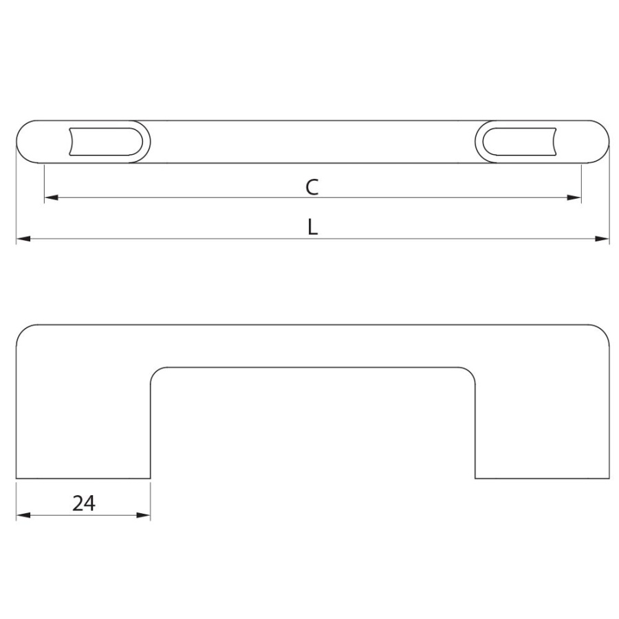 Ручка-скоба, CAPRI, 160мм, металл, сатин