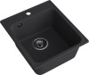 Мойка ЭкоМ 4248, 420х480мм, кварц, черный (без сифона)