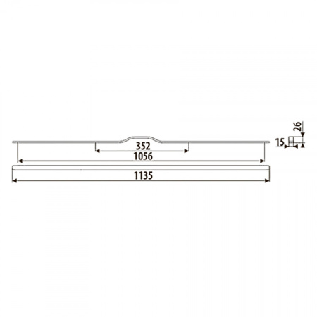 Ручка-скоба, UA130-352-1056/1135-L36, 352/1056мм, металл, черный суперматовый , Gamet