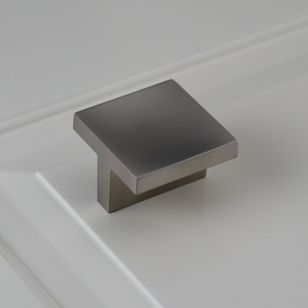 Ручка-кнопка, UZ-40, 40х40х24мм, металл, сатин, GTV