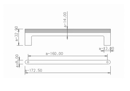 Ручка-скоба, 336, 160мм, металл, черный матовый