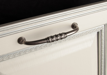 Ручка-скоба, 192, 128мм, металл, античное серебро