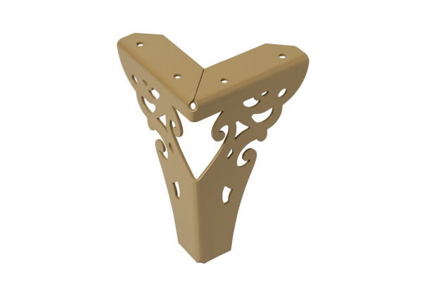 Опора нерегулируемая, h=150мм, металл, золотой металлик, JET