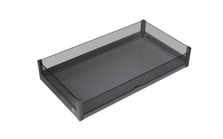 Корзина выкатная 600мм, 564x466x169мм, полн. выдв., с доводчиком, под распаш. фасад, антрацит, JET