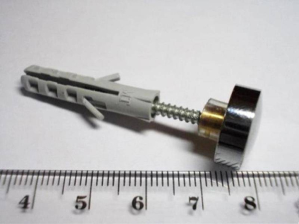 
Зеркалодержатель со сверлением М8, d=20мм, круглый, хром