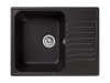 Мойка GranFest QUARZ 13, 617х480 мм, черный (прямоугольная, без сифона)