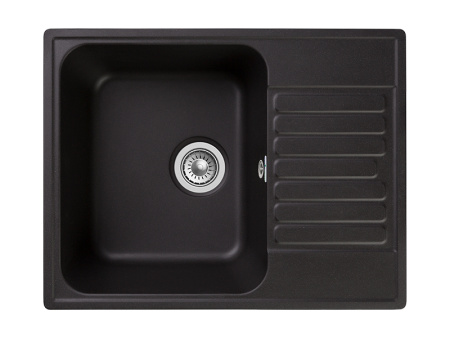 Мойка GranFest QUARZ 13, 617х480 мм, черный (прямоугольная, без сифона)