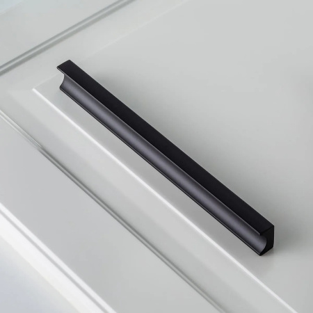 Ручка-скоба, GROOVE, 160мм, металл, черный матовый, GTV