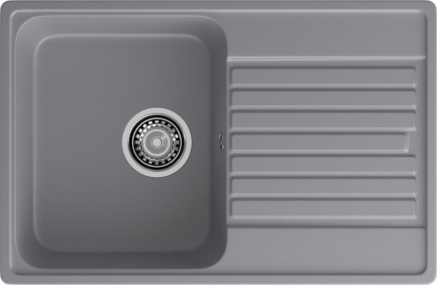 Мойка ЭкоМ 7448, 740х480мм, кварц, темно-серый (без сифона)