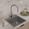 Мойка Rivelato TESORO 505-R, 500х510х200мм, серый металлик