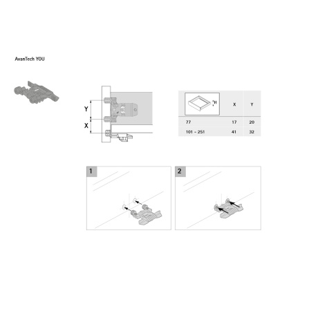 Стабилизатор передней панели AvanTech YOU, под запрессовку