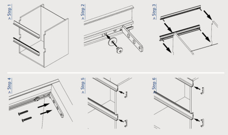 Комплект крепежных элементов для ручки-профиля