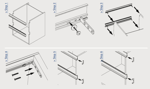 Комплект крепежных элементов для ручки-профиля