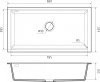 Мойка Rivelato STRIA 8679, 860х460х210мм, коричневый