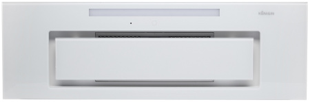 Вытяжка полновстраиваемая Navi Glass, 90см, б/угольного фильтра, белый/белое стекло, ПДУ, Konigin