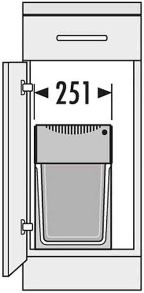Система сортировки "Tandem", 1х24л, 1х7л, 251х480х400мм, в шкаф 300мм, пластик, серый