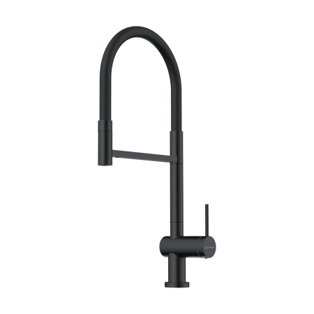 Смеситель Kanto-2 Plus-SB-GB-BL, латунь, графит/черный гибкий шланг