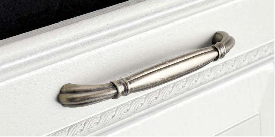 Ручка-скоба, 197, 128мм, металл, античное серебро